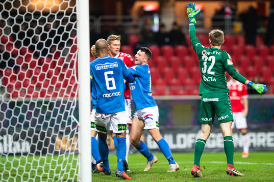 Trelleborgs Salif Camara Jönsson jublar