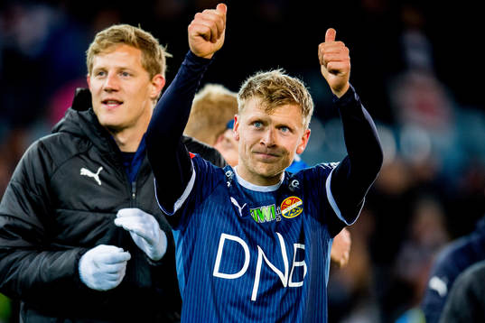 Jonathan Parr of Strømsgodset celebrates