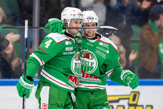 Rögles Kodie Curran och Daniel Zaar jublar