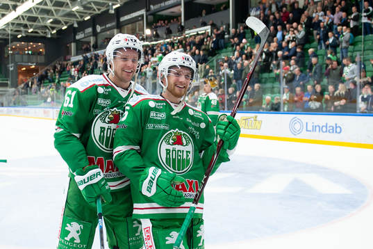 Rögles Jonas Ahnelöv och Simon Ryfors jublar