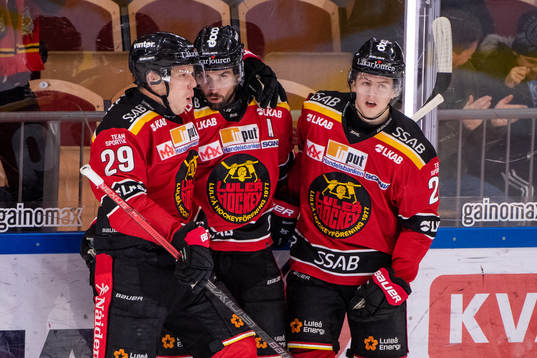 Luleås Erik Gustafsson, Niklas Olausson och Jesper