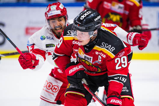 Luleås Erik Gustafsson och Timrås Jeremy Boyce