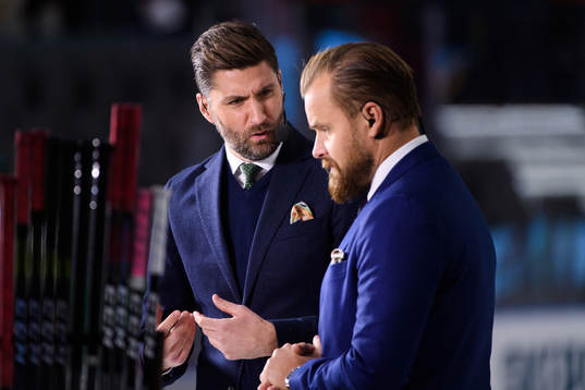 Cmores Björn Oldén och Sanny Lindström innan