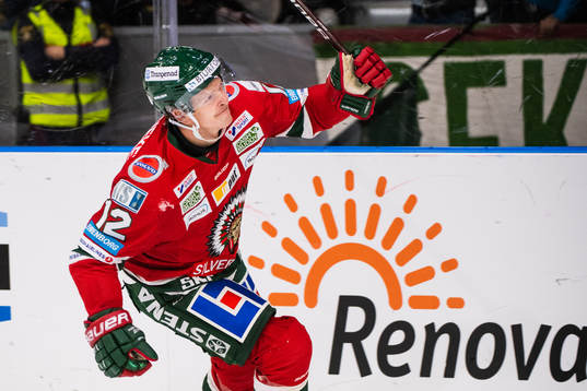 Frölundas Max Friberg jublar