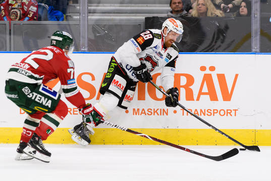 Frölundas Patrik Carlsson och Malmö Redhawks Jens Olsson