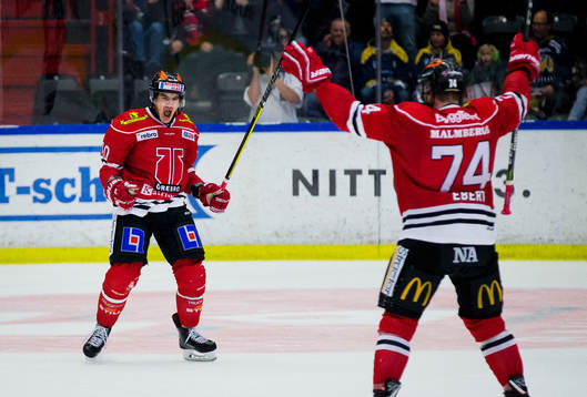 Örebros Shane Harper jublar vid 4-1