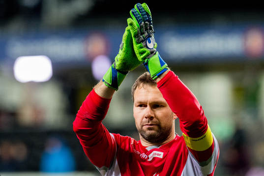 Goalkeeper Håkon Opdal of Start looks dejected