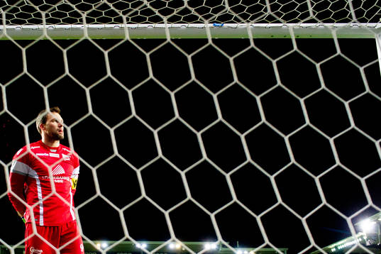 Goalkeeper Håkon Opdal of Start looks dejected
