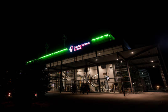 Exteriör av Gavlerinken Arena innan ishockeymatchen i SHL