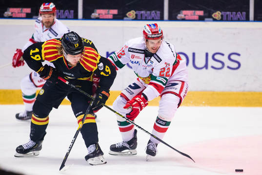 Brynäs Ludvig Nilsson och Moras Matt Bailey