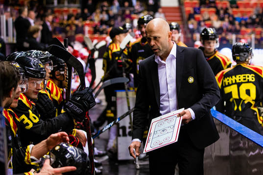 Brynäs tränare Tommy Sjödin i aktion