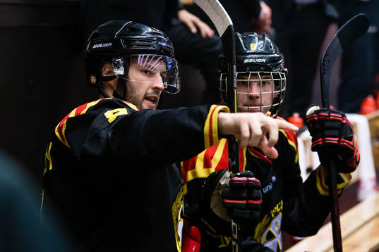 Brynäs Niclas Andersén (v) och Brynäs Victor