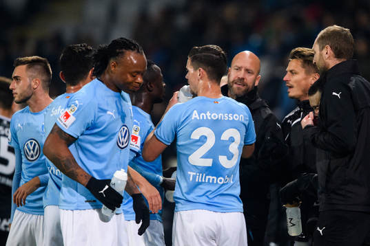 Malmö FFs assisterande tränare Olof Persson och Markus