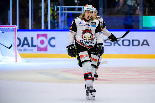 Malmö Redhawks Marcus Sylvegård skriker och deppar