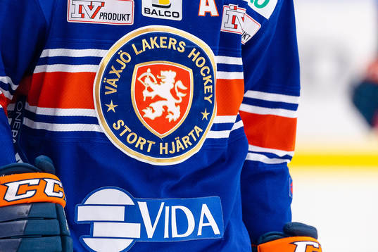 Växjös klubbmärke på en matchtröja