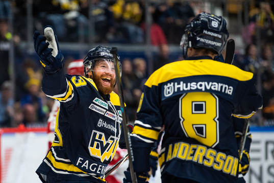 s Robin Figren och Nils Andersson jublar