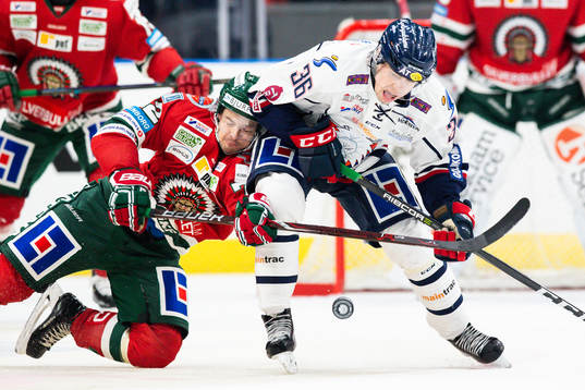 Frölundas Patrik Carlsson och Linköpings Filip Karlsson