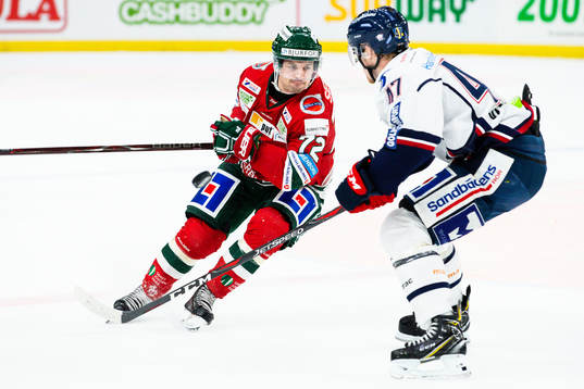 Frölundas Patrik Carlsson och Linköpings Anton Karlsson