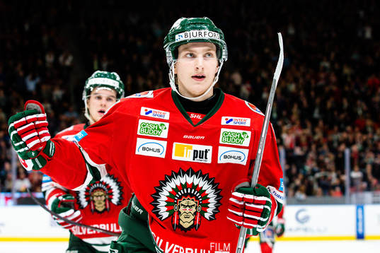 Frölundas Jacob Moverare jublar