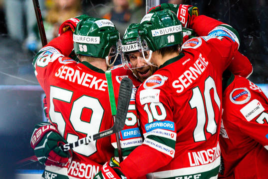 Frölundas Joel Lundqvist jublar