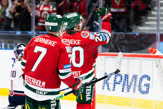 Frölundas Joel Lundqvist jublar