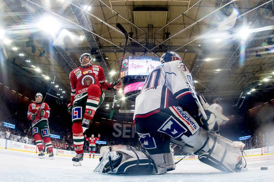 Frölundas Joel Lundqvist jublar