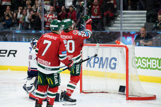 Frölundas Joel Lundqvist jublar