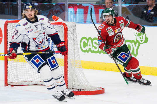 Frölundas Sebastian Stålberg jublar