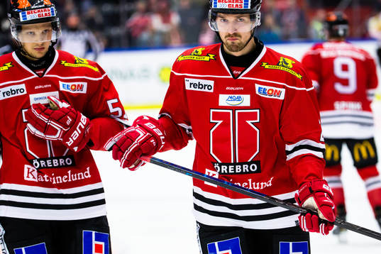 Örebros Kristian Näkyvä och Rasmus Rissanen deppar