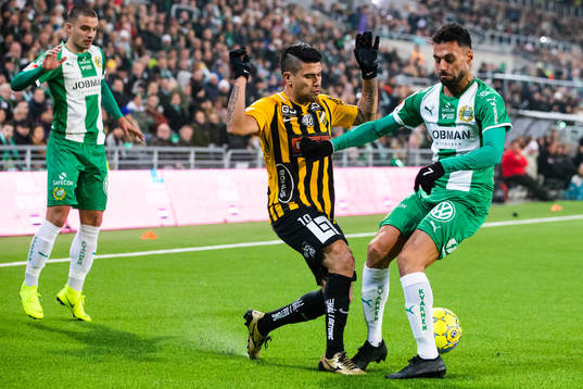 Häckens Paulinho och Hammarbys Imad Khalili