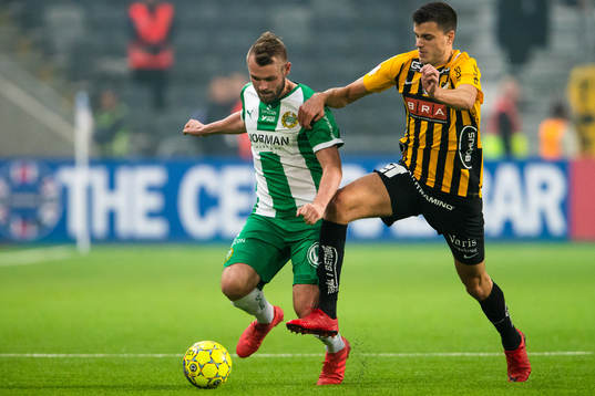 Hammarbys Mads Fenger Nielsen och Häckens Alexander