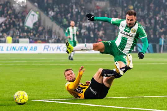 Häckens Alexander Faltsetas och Hammarbys Muamer Tankovic