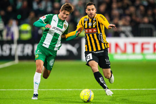 Hammarbys Leo Bengtsson och Häckens Mervan Celik