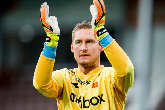 Goalkeeper Iven Austbø of Viking celebrates