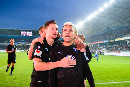 Malmö FFs Romain Gall jublar