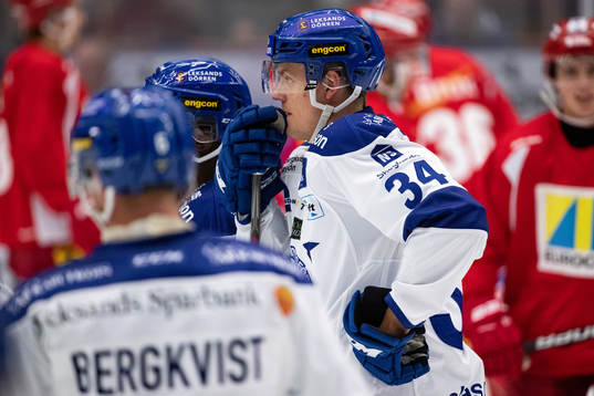 Leksands David Lundmark vid uppvärmningen