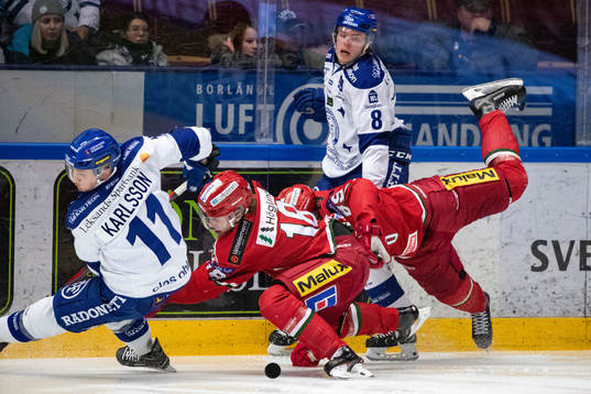 Leksands Martin Karlsson och Modos Lukas Wernblom och