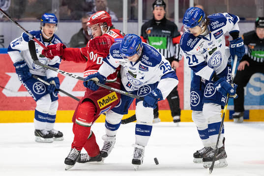 Modos Tim Wahlgren och Leksands Linus Persson och Thomas