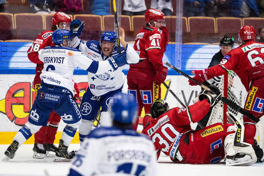 Leksands David Lundmark jublar