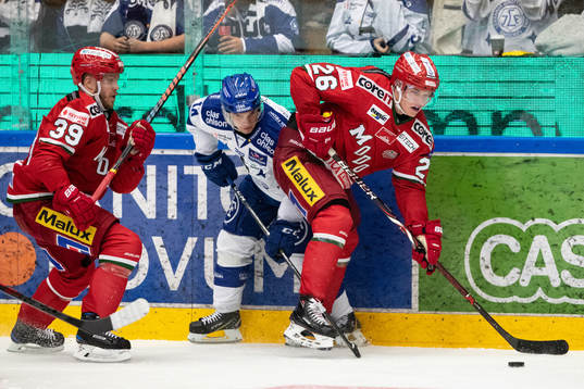 Modos Tobias Enström och Leksands Oskar Lang och Modos Tom