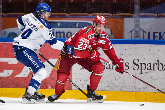 Leksands Thomas Valkvæ Olsen  och Modos Daniel Sylwander