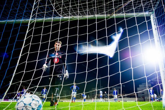 Goalkeeper Even Barli of Ranheim looks dejected