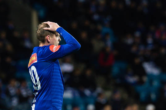 Øyvind Storflor of Ranheim looks dejected