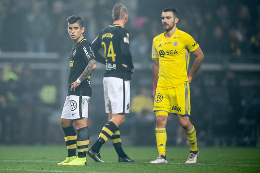 s Nicolas Stefanelli (v) och Robin Jansson deppar