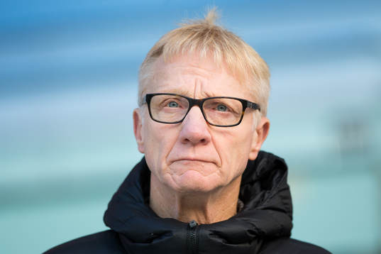 IFK Göteborgs chefsscout Olle Sultan innan fotbollsmatchen