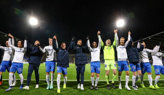 Norrköpings spelare jublar