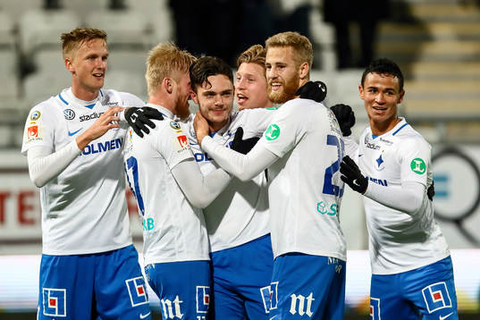 Norrköpings spelare jublar