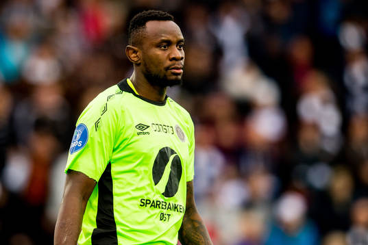 Goalkeeper Georges Bokwé of Mjøndalen