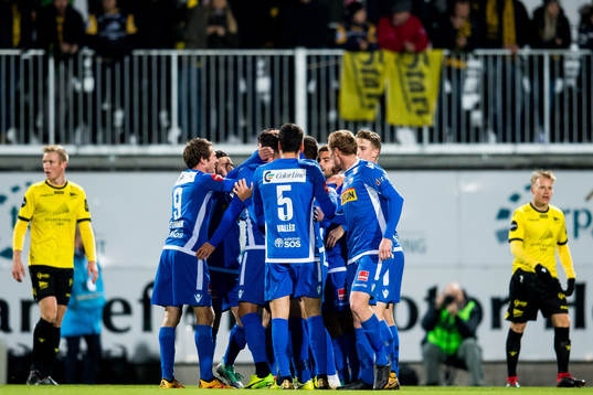Stian Lunder Ringstad of Sandefjord celebrates with