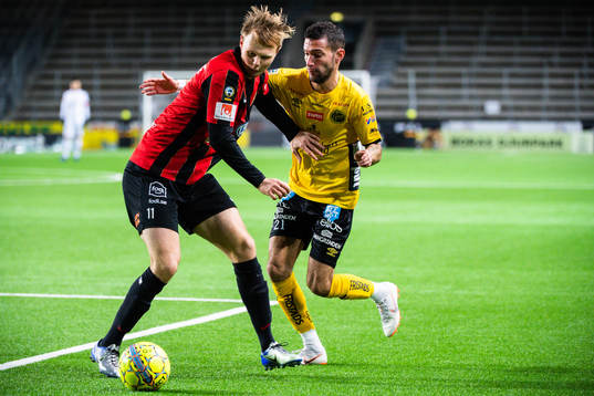 Brommapojkarnas Tim Söderström och Elfsborgs David Boysen